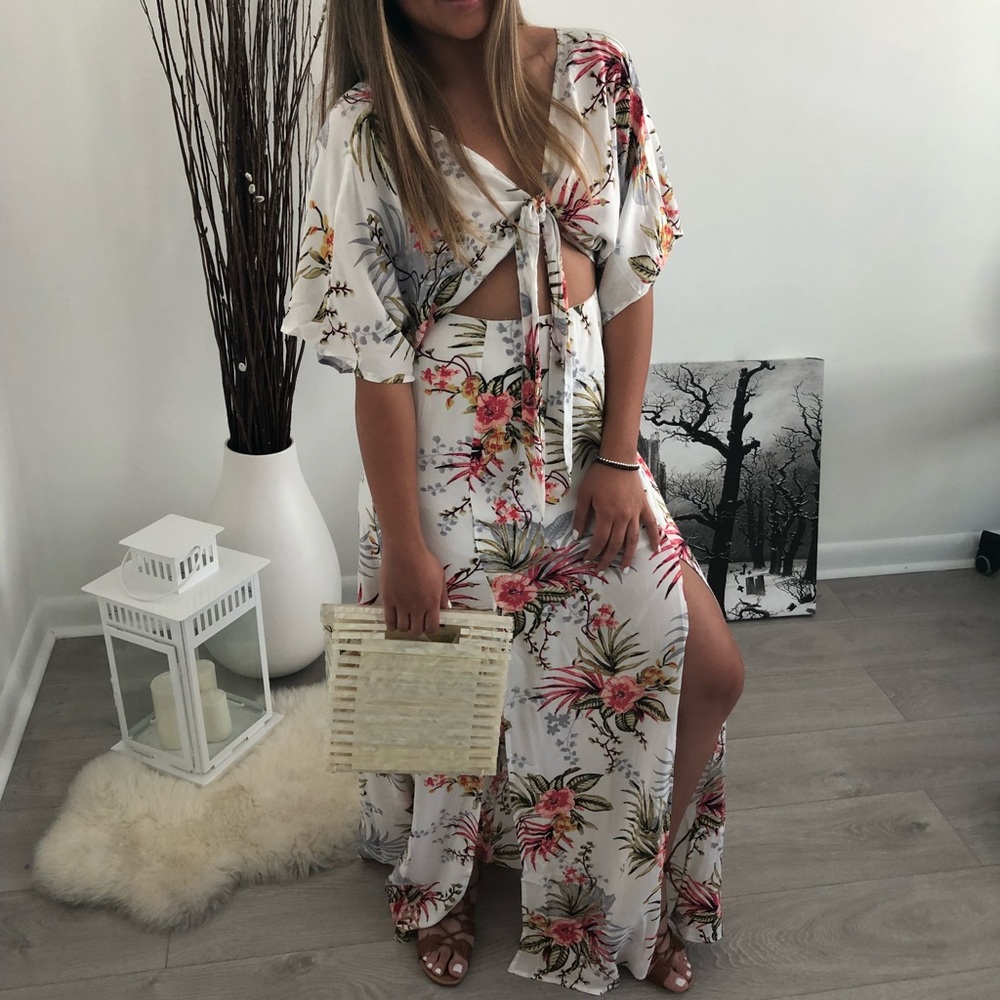 Floral maxi boho dress